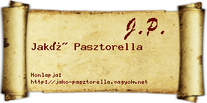 Jakó Pasztorella névjegykártya